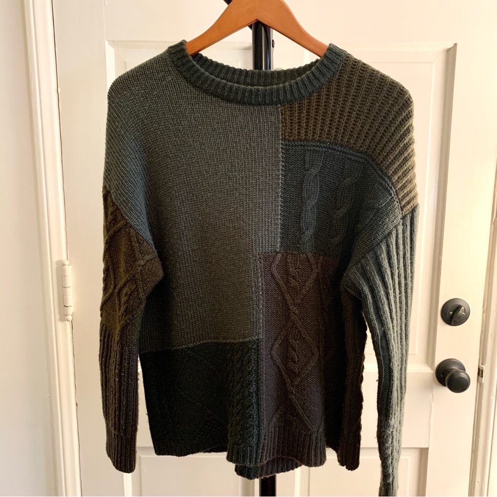 Rails patchwork cable sweater
